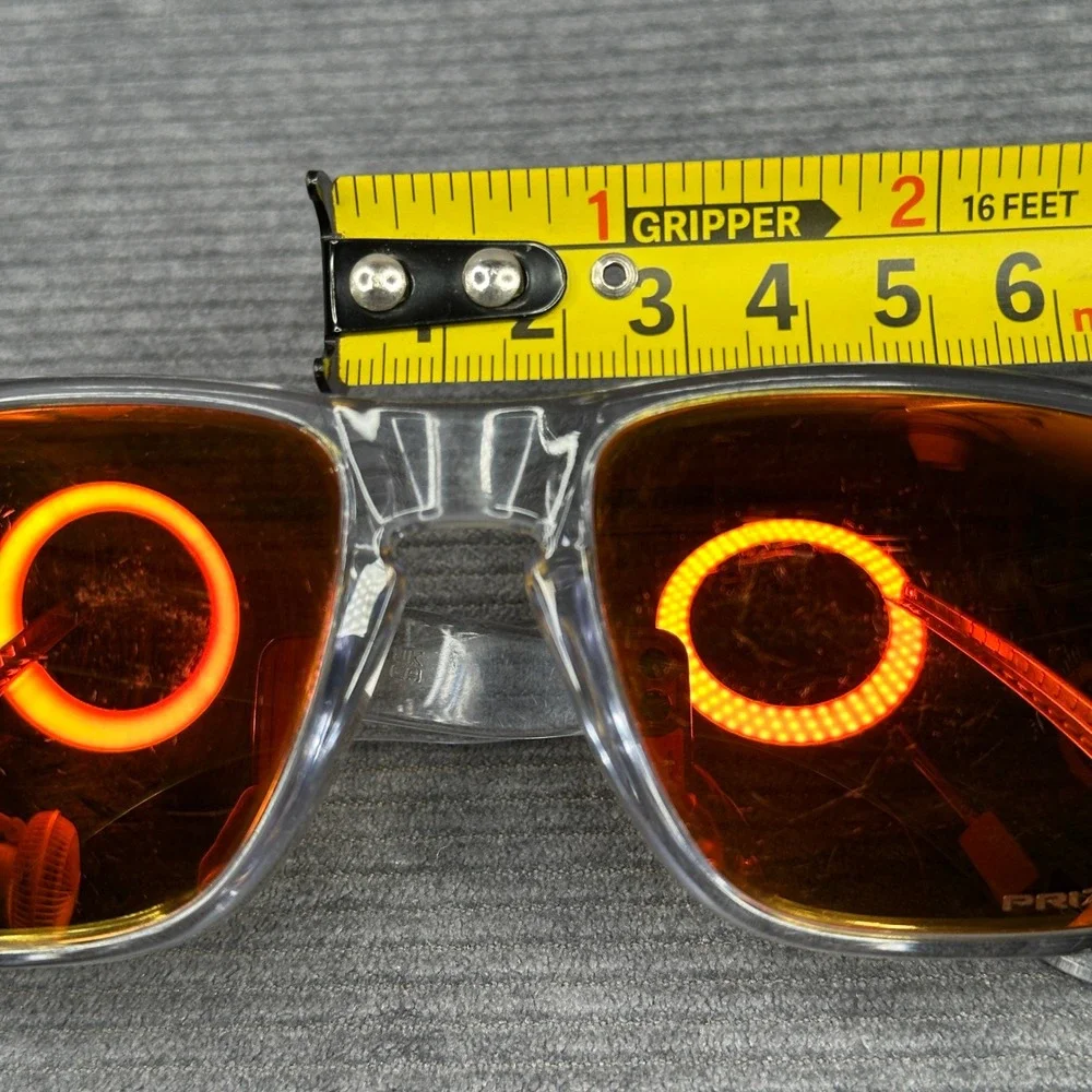 Oakley Holbrook Clear Frame Prizm Ruby Polarized Sunglasses OO9102-E255